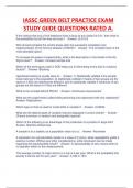 IASSC GREEN BELT PRACTICE EXAM  STUDY GUIDE QUESTIONS RATED A.