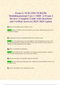 Exam 2: NUR 2356/ NUR2356  | LATEST UPDATES STUDY BUNDLE| Multidimensional Care 1 (MDC 1) Exam 2 | Questions and Verified Answers| (2023/ 2024) New Update