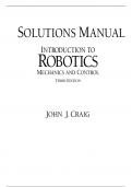 Introduction to Robotics Mechanics and Control 3e John Craig (Solution Manual)