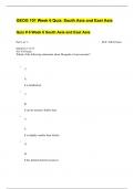 GEOG 101 Week 6 Quiz South Asia and East Asia questions and answers} (2022/2023) (verified answers)