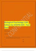 Biological Psychology 12th Edition by SHIIFRI DOC -Test Back