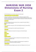 NUR2058/ NUR 2058 Dimensions of Nursing Exam 2