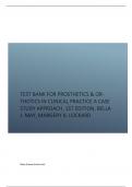 Test Bank for Prosthetics & Orthotics in Clinical Practice A Case Study Approach, 1st Edition, Bella J. May, Margery A. Lockard.
