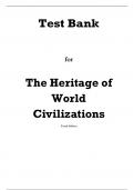 Be Exam Ready with the Updated [Heritage of World Civilizations, The, Combined Volume,Craig,10e] 2023-2024 Test Bank