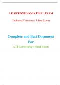 ATI Gerontology Proctored Exam (5 Versions) (NGN, Latest-2023)/ Gerontology ATI Proctored Exam / ATI Proctored Gerontology Exam | Real + Practice Exam |