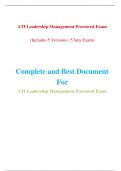 ATI Leadership Management Proctored Exam (5 Versions) (NGN, Latest-2023)/ Leadership Management ATI Proctored Exam / ATI Proctored Leadership Management Exam | Real + Practice Exam |