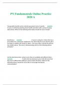 ATI PN Fundamentals Online Practice 2020 A