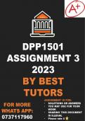 DPP1501 Assignment 3 2023 LATEST (ANSWERS)