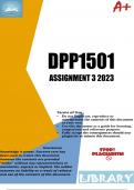 DPP1501 Assignment 3 (COMPLETE ANSWERS) 2023