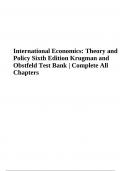 International Economics: Theory and Policy Sixth Edition Krugman and Obstfeld Test Bank | Complete All Chapters