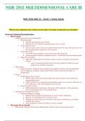 Exam 1 Study Guide - NUR2502 / NUR 2502 (Latest 2023 / 2024) : Multidimensional Care III / MDC 3 - Rasmussen