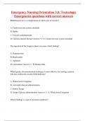 Emergency Nursing Orientation 3.0: Toxicologic Emergencies questions with correct answers