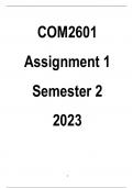 COM2601 Assignment 1 Semester 2 - 2023