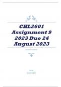 CHL2601 Assignment 9 2023 Due 24 August 2023
