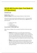 NCLEX-RN Practice Quiz Test Bank #2 (75 Questions)