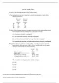 Bus 108-Sample Exam 2 2023 - Questions and Answers