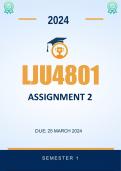 LJU4801 Assignment 2 Due 24 March 2024
