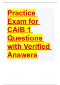 Practice Exam for CAIB 1 Latest 2023 with complete solution 1. Insurers are in the business of assuming the financial risks of others which involves entering into a formal contract. A contract is enforceable at law only when all legal elements have been o