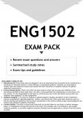 ENG1502 EXAM PACK 2023 - DISTINCTION GUARANTEED