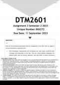 DTM2601 Assignment 3 (ANSWERS) Semester 2 2023 - DISTINCTION GUARANTEED
