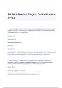 RN Adult Medical Surgical online Practice 2019 A Questions & Answers (A+ GRADED 100% VERIFIED)
