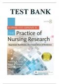 Test bank Burns and Grove’s The Practice of Nursing Research 8th Edition Gray