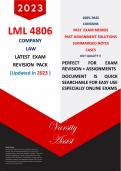 LML4806 "2024" This is the Latest EXAM PACK - Memos/assignments/Notes/Cases