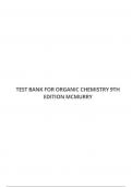 TEST BANK FOR ORGANIC CHEMISTRY 9TH EDITION MCMURRY