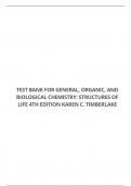 TEST BANK FOR GENERAL, ORGANIC, AND BIOLOGICAL CHEMISTRY: STRUCTURES OF LIFE 4TH EDITION KAREN C. TIMBERLAKE