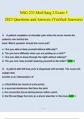NSG 233 Med Surg 2 Exam 3 Questions and Answers 2023 (Verified Answers)