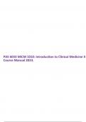 PAS 6033 MICM 1010: Introduction to Clinical Medicine II Course Manual 2023.