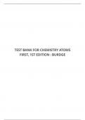 TEST BANK FOR CHEMISTRY ATOMS FIRST, 1ST EDITION : BURDGE