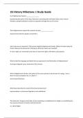 US History Milestone 1 Study Guide Questions and 100% Correct Verified Answers