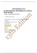 MICROBIOLOGY An Introduction 13th Edition by Tortora TEST BANK