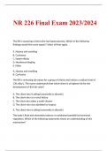 NR 226 Final Exam 2023/2024