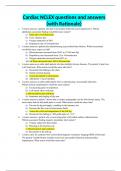 Cardiac NCLEX questions and answers (with Rationale)