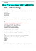 NURSING 660  Hesi Pharmacology (2021 VERSION) Hesi Pharmacology