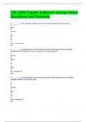 CIS 2200 Chapter 6 Baruch college Exam Questions and Answers