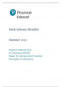 EDEXCEL A LEVEL JUNE 2023 CHEMISTRY 9cho MARKSCHEME PAPER 3