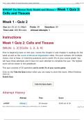 HPR205 The Human Body Health and Disease > Week 1 Quiz 2: Cells and Tissues