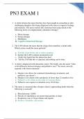 PN3 EXAM 1 QUESTIONS AND ANSWERS 100 %  CORRECT