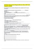Jeff Ellis Management Lifeguard Review Sheet 2023 with complete solution