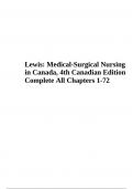Test Bank For Lewis: Medical-Surgical Nursing in Canada, 4th Canadian Edition Complete All Chapters 1-72 (2023-2024)