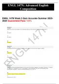 ENGL 147N Week 5 Quiz Accurate Summer 2023- 2024 Guaranteed Pass 100%