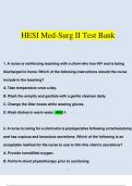 HESI MED SURG II EXAM 2023 STUDY BUNDLE PACK SOLUTION (Verified Answers)