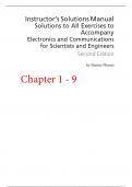 Electronics and Communications for Scientists and Engineers, 2e Martin Plonus (Solution Manual)