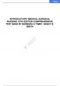 INTRODUCTORY MEDICAL-SURGICAL NURSING 10TH EDITION COMPREHENSIVE TEST BANK