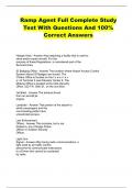 Ramp Agent Full Complete Study Test With Questions And 100% Correct Answers