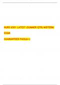 NURS 6501 LATEST (SUMMER QTR) MIDTERM EXAM GUARANTEED PASS(A+)