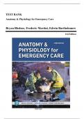 Test Bank for Anatomy & Physiology for Emergency Care, 3rd Edition (Bledsoe, 2020) Chapter 1-20 | All Chapters
